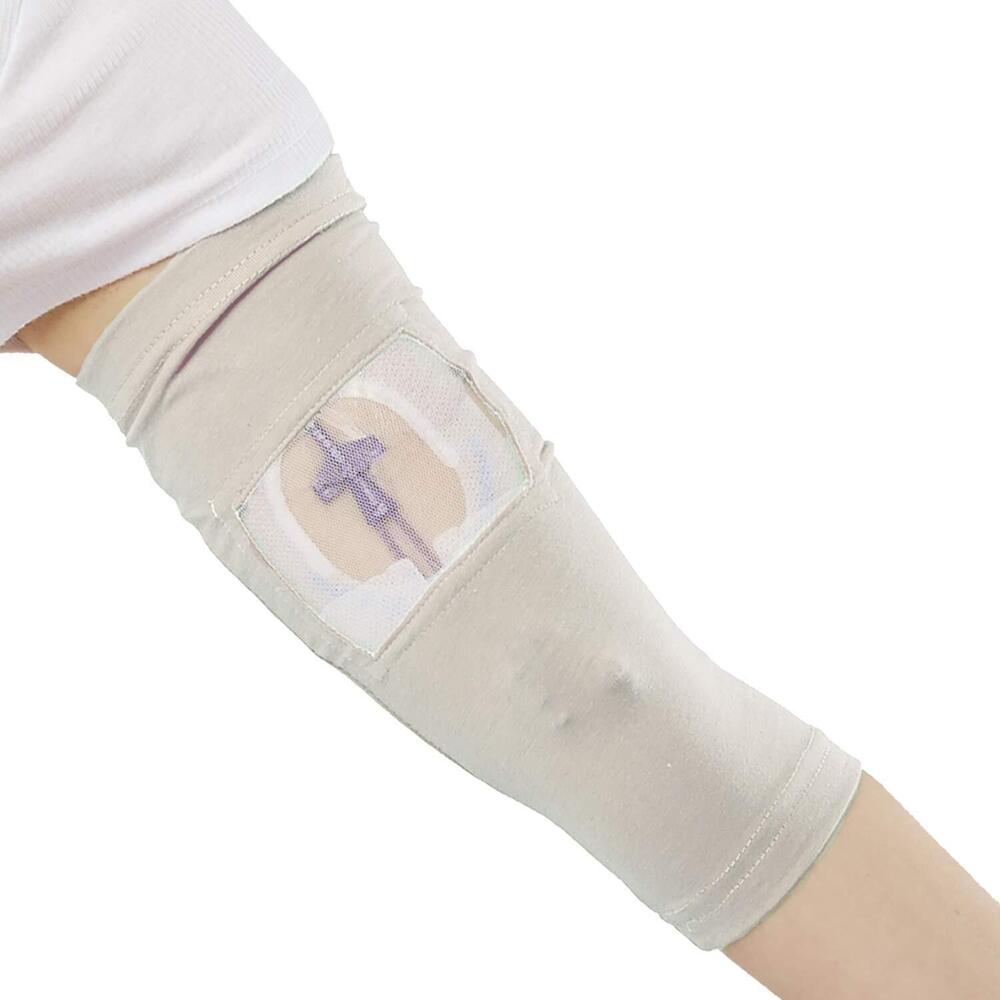 Care+Wear Unisex Ultra-Soft Long PICC Line Cover Slate 17"-19" Bicep One Size